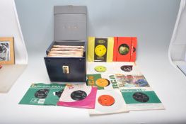 A case full of 45rpm vinyl 7