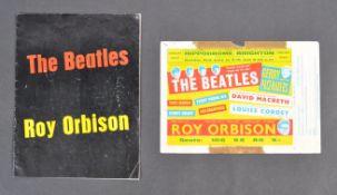 THE BEATLES & ROY ORBISON - RARE 1963 FLYER & PROG