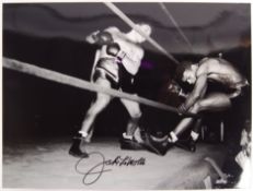 JAKE LAMOTTA - BOXING - RARE SIGNED 16X12