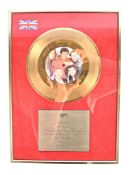 RIK MAYALL - PERSONALLY OWNED GOLD DISC RECORD ' LIVING DOLL '