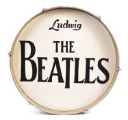 THE BEATLES - VINTAGE HAND PAINTED ' LUDWIG ' BASS