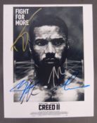 ROCKY - CREED II - CAST SIGNED 14X11