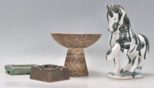 A mixed group of four mid 20th Century studio art