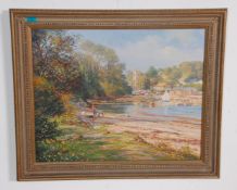 Ted Dyer - A British 20th Century large oil on can