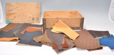 A good collection of various leather skin samplers