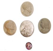 A good group of three lava cameos with each cameo