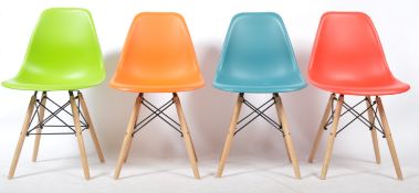 MANNER OF CHARLES & RAY EAMES - SET 4 HARLEQUIN DINING CHAIRS