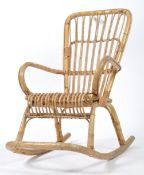 ITALIAN MID CENTURY DESIGN - FRANCO ALBINI CANED ROCKING CHAIR