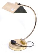 1970'S ITALIAN RETRO BRASS PLATED BANKERS DESK LAMP LIGHT