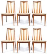 LESLIE DANDY FOR G-PLAN SET OF 6 TEAK WOOD DINING CHAIRS