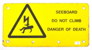 20TH CENTURY INDUSTRIAL ENAMEL METAL WARNING DANGER SIGN