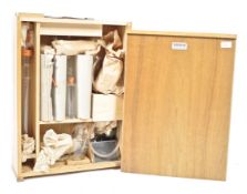 MID CENTURY GALLENCAMP MEDICAL TRAVEL SLIDING CABINET