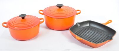 LE CREUSET BELGIAN ENAMELLED KITCHEN STOVEWARES