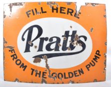 PRATTS PATENT ENAMEL SIGN - PRATTS ADVERTISING SHOP SIGN