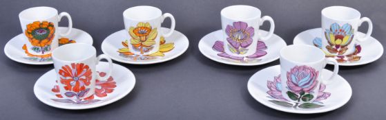 WASHINGTON POTTERY ' FLOWER POWER ' CHINA PART TEA SERVICE SET