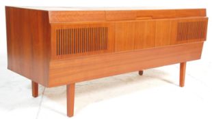 BRITISH DESIGN 20TH CENTURY TEAK WOOD STEREOGRAM CREDENZA