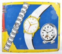 VINTAGE EARLY 20TH CENTURY BENTEX WATCHES ENAMEL SHOP SIGN