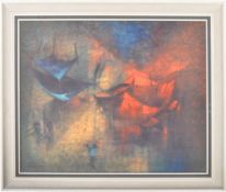 DANG LEBADANG - FRENCH POLYCHROME PRINT OF BOATS