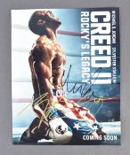 ROCKY - CREED II - CAST SIGNED 14X11