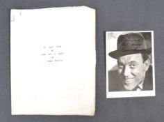 TOMMY TRINDER - RARE UNRELEASED MANUSCRIPT 'MY LIF