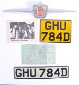 THE WURZELS - ADGE CUTLER'S FIAT 600D NUMBER PLATE