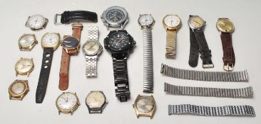 A collection of retro vintage 20th century wristwatch’s to include Timex, Presta, Breitling,