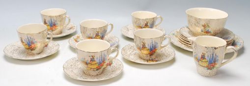 A vintage 1930s fine bone china 21 piece tea servi