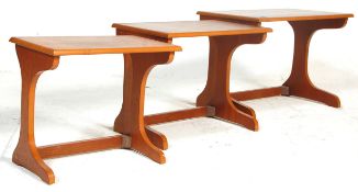 A 1970's / mid century retro G-Plan Furniture vintage retro teak wood nest of tables having shaped