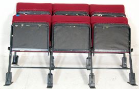 A set of two vintage retro 20th Century three seat