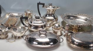 A good collection of 20th Century silver plated items to include fruit bowls, coffee pot, teapot,