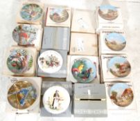 A large collection of vintage collectors plates to include 10 plates of 