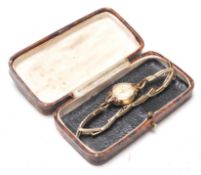 A vintage Trojan made ladies rolled gold cased wrist watch having a 17 jewel Antimagnetic Swiss made