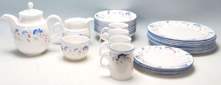 A good Royal Doulton English china Windermere part tea/dining set comprising of teapot, dining