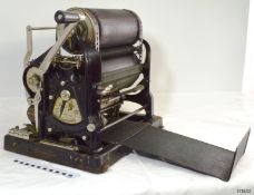 A vintage early to mid 20th century Gestetner duplicating printing machine / printer retaining its