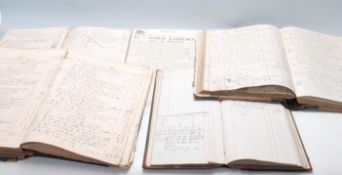 A collection of 4 x antique late 19th century / early 20th century Ledgers and some loosed papers