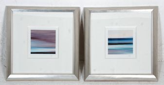 John Unsworth - British Modern Art - A pair of framed and glazed artist proof abstract painting