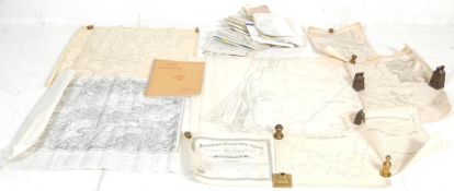 A collection of vintage 20th century maps, to include local interest and various maps from British
