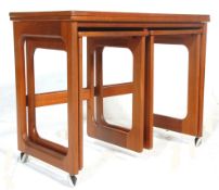 McIntosh of Kirkcaldy - A vintage mid 20th Century McIntosh teak wood nest of tables with folding