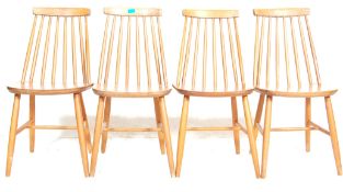 Lucian Ercolani for Ercol Furniture- A set of four retro vintage, circa 1960s dining chairs in beech