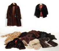 A large quantity of retro vintage 1950s fur coats to include  beaver fur coat by Victor Segel, a