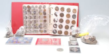 A good collection of British coinage dated from 1880s to include silver coins, half silver, penny,