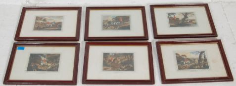 After Samuel Howitt - A series of six early 19th Century Georgian hunting related engravings /