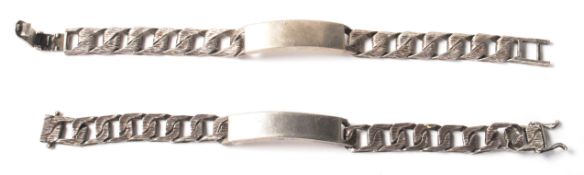 pair of silver hallmarked signature bracelet
