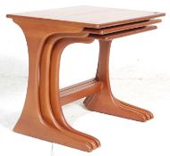 A vintage retro 20th century G-Plan 'Fresco' pattern teak wood nest of three side occasional