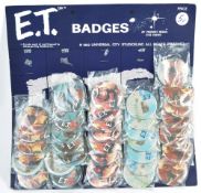 RARE VINTAGE 1980'S ET IN-STORE SHOP BADGE DISPLAY BOARD