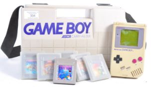NINTENDO GAMEBOY 1989 VINTAGE MODEL DMG-01 WITH GAMES AND CARRY CASE