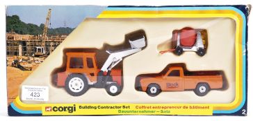 ORIGINAL VINTAGE CORGI TOYS DIE CAST BUILDING CONTRACTOR SET