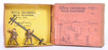 RARE CRESCENT TOYS LEAD SOLDIER SET NO. 700 ' FIELD TELEPHONE '
