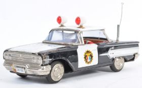 RARE ORIGINAL ICHIKO JAPANESE TINPLATE FRICTION POWERED POLICE CAR