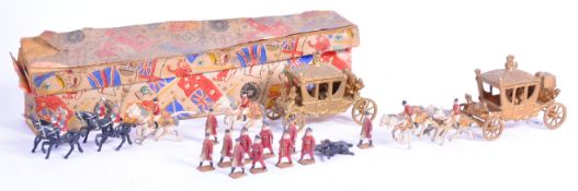 TWO EARLY JOHILLCO LEAD DIECAST CORONATION COACHES